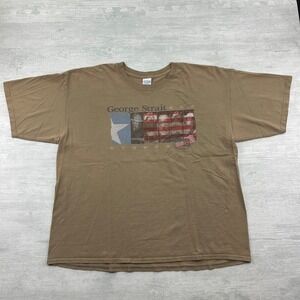 Vintage 90s George Strait Shirt Size XXL Brown An American Original Country Song